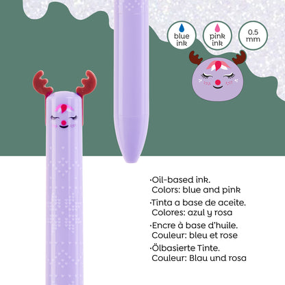 Ensemble de 2 stylos bicolores - Noël