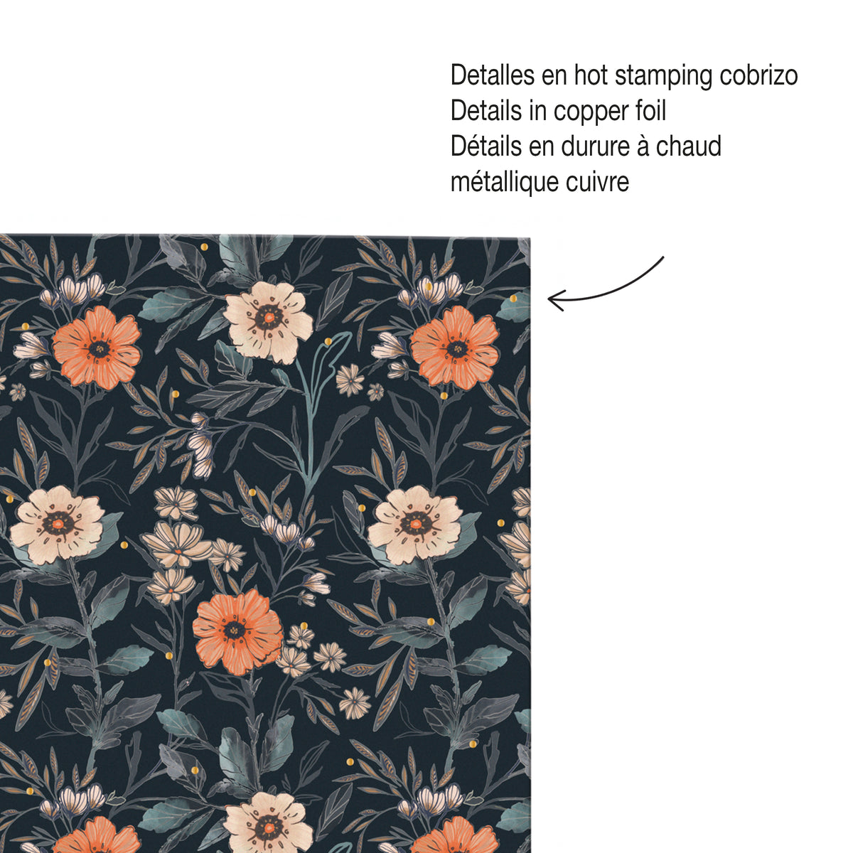 Cahier ligné à spirale A4 – Bloom British Bloom