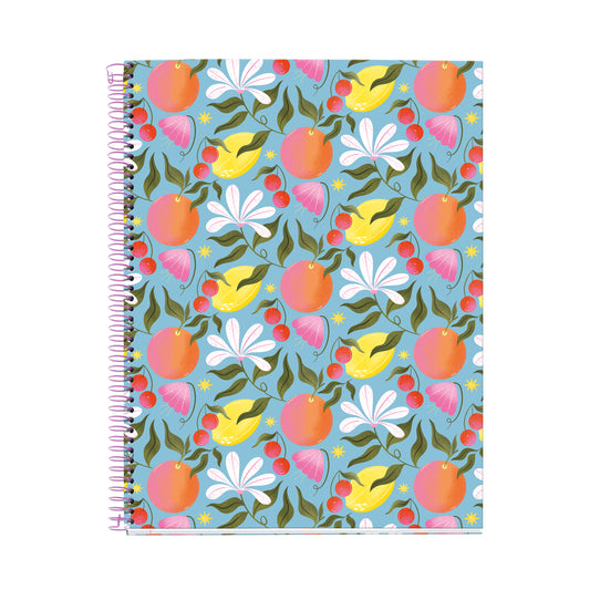 Cahier ligné à spirale A4 – Happy Fruits
