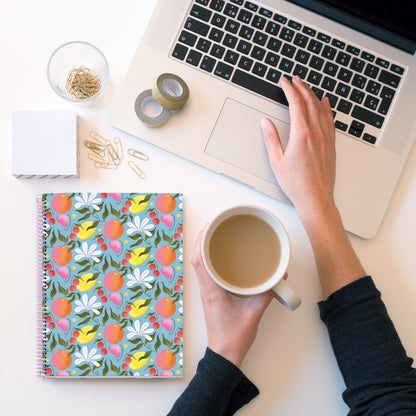 Cahier ligné à spirale A4 – Happy Fruits