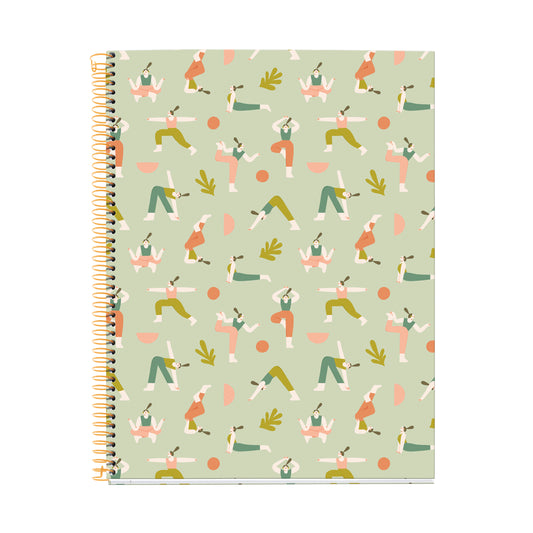 Cahier ligné à spirale A4 – Yoga