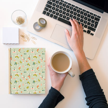 Cahier ligné à spirale A4 – Yoga