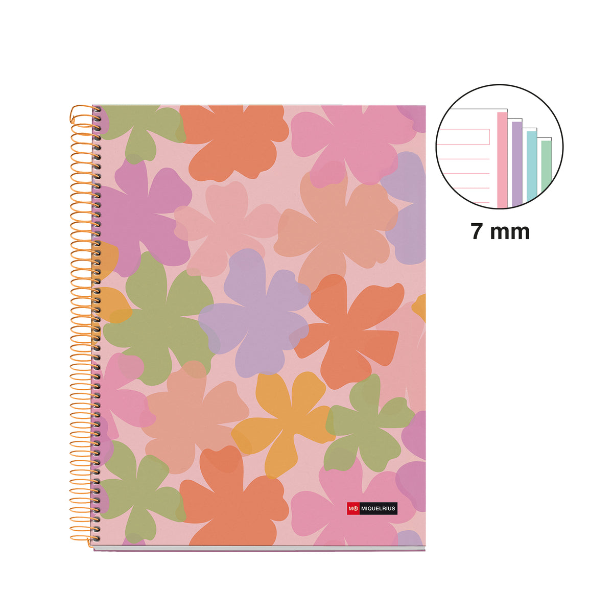Cahier ligné à spirale A4 – Aquarelle