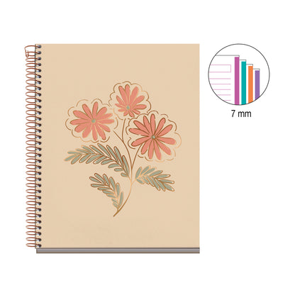 Cahier ligné à spirale A5 – Vintage Daisies (fleur)