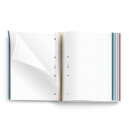 Cahier ligné à spirale A4 – Floral Garden Vert
