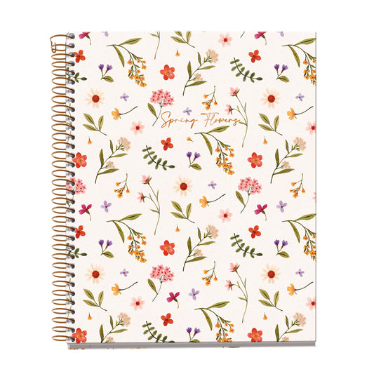 Cahier ligné à spirale A5 – Spring (crème)
