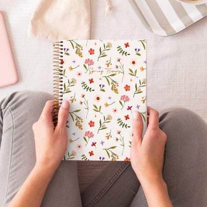 Cahier ligné à spirale A5 – Spring (crème)