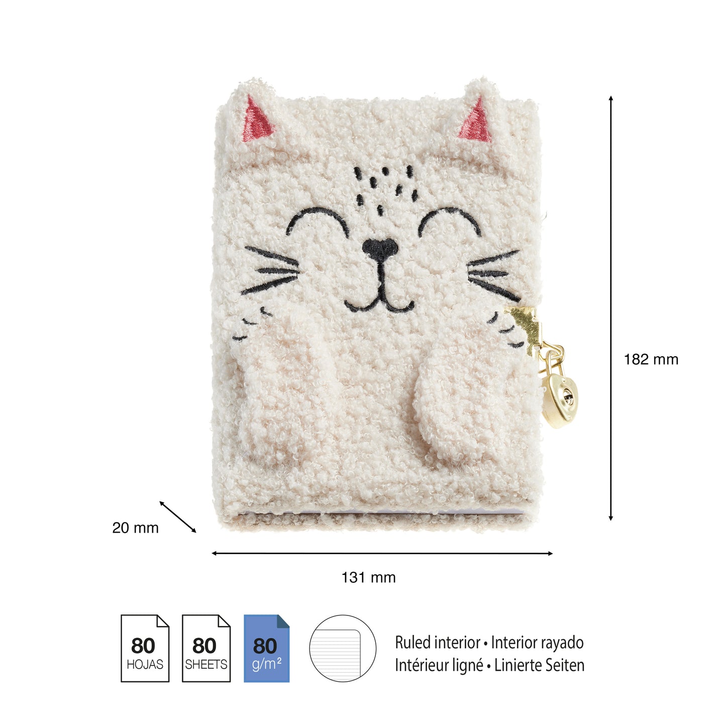 Journal intime peluche - Chat