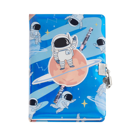 Journal intime holographique avec crayon - Astronaute