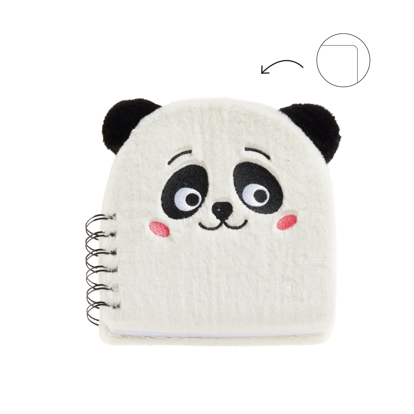 Carnet de notes peluche - Panda