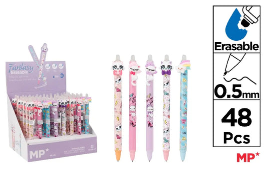 Display of 48 erasable ballpoint pens 0.5mm CAT