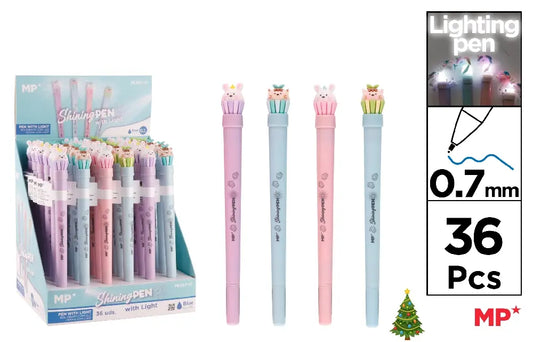 Présentoir de 36 stylos lumineux 0.7mm CUPCAKES