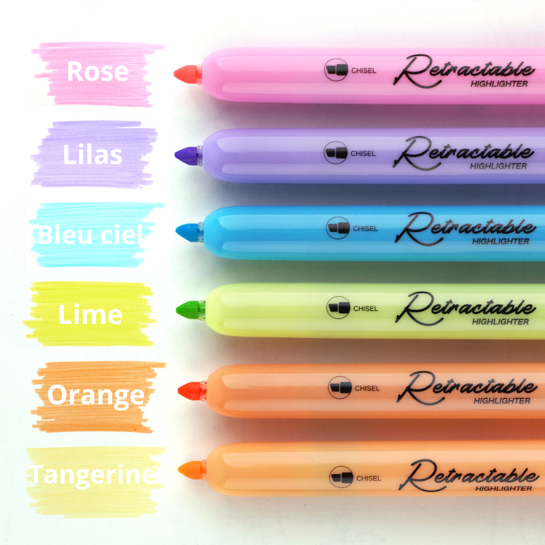 PASTEL retractable highlighter