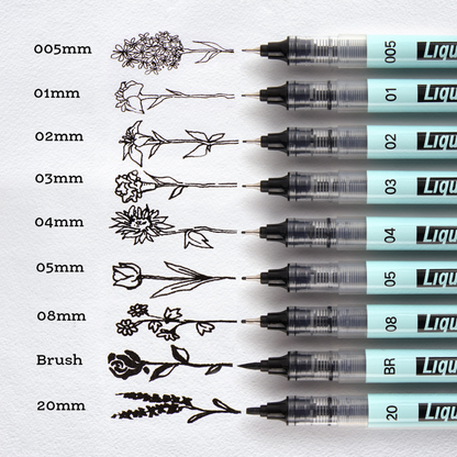 Fineliner liquide (encre noire)
