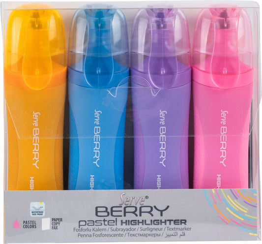 Set of 4 BERRY PASTEL highlighters